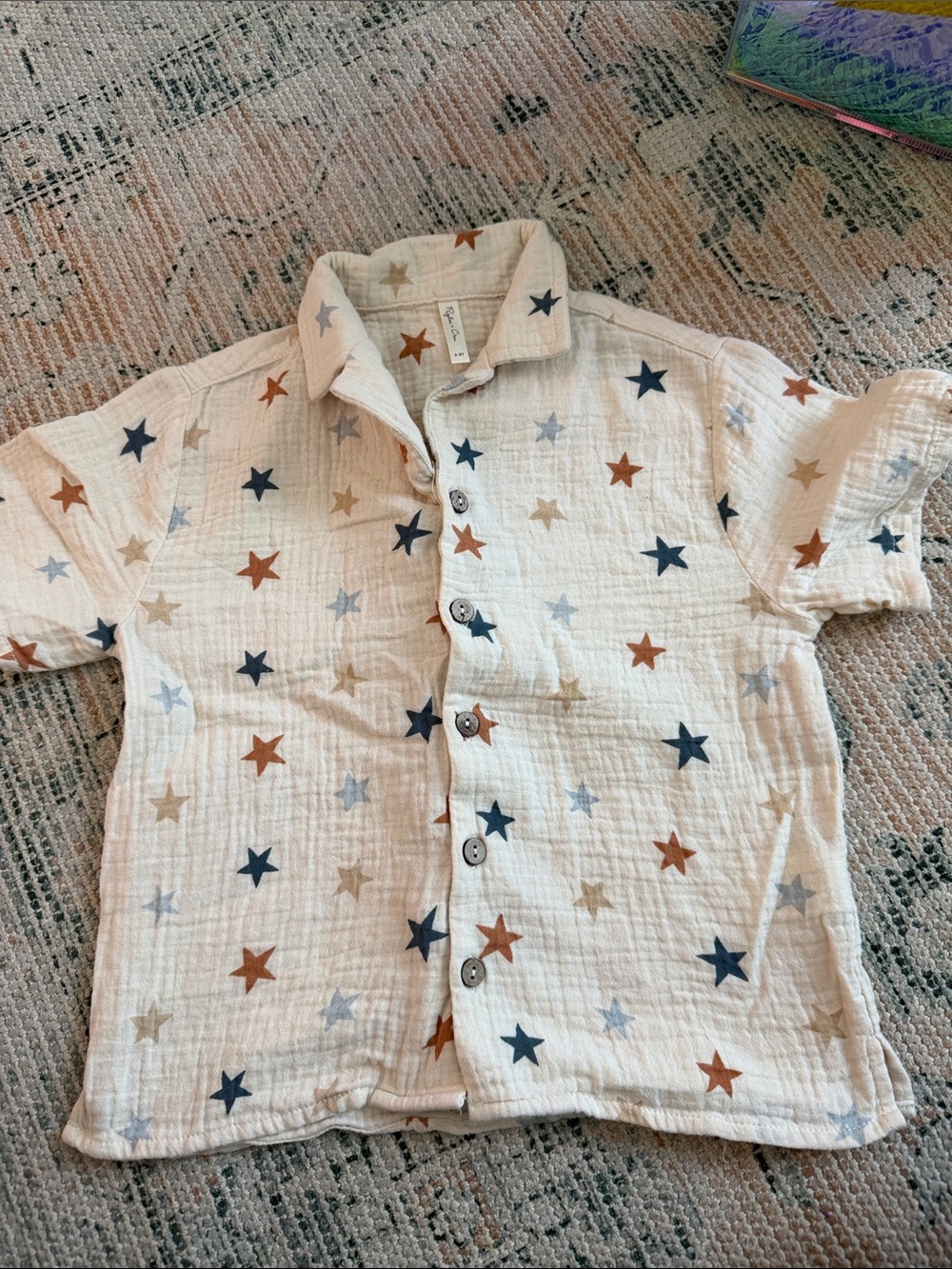 Rylee + Cru Lapel Collar Shirt Stars